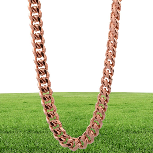 Chic Miami Cuban Chains for Men Hip Hop Biżuteria Rose Gold Kolor grube stal ze stali nierdzewnej szerokość dużego grubego naszyjnika 83966531591486