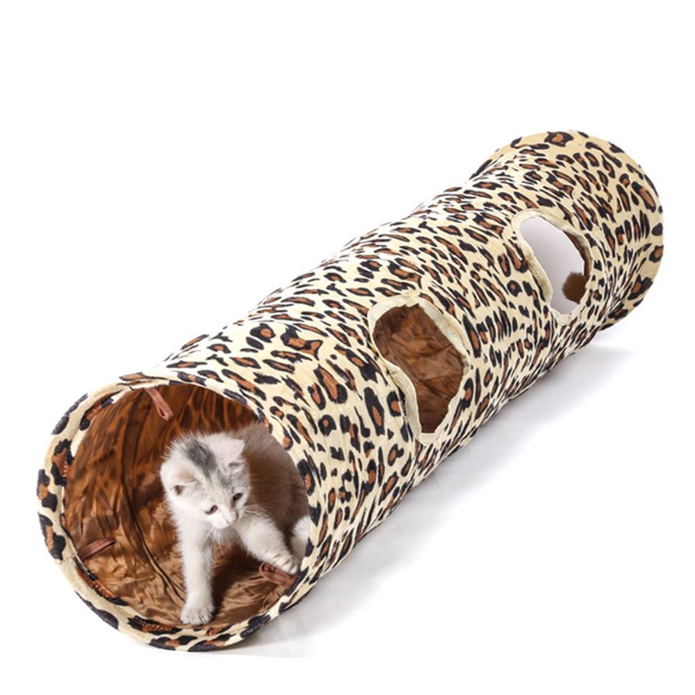 Toys Tunnel Cat Toy Leopard Print Long Tunnel Pet Toys Kitten Play Tent Toy