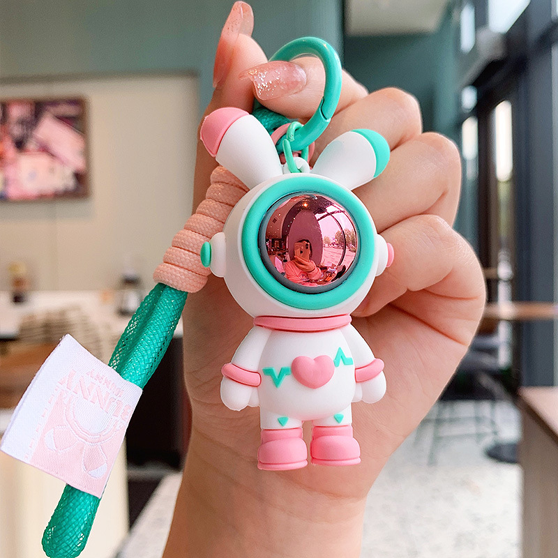 Space Rabbit Series Keychain Cartoon Astronaut Girl Heart Lightning Doll