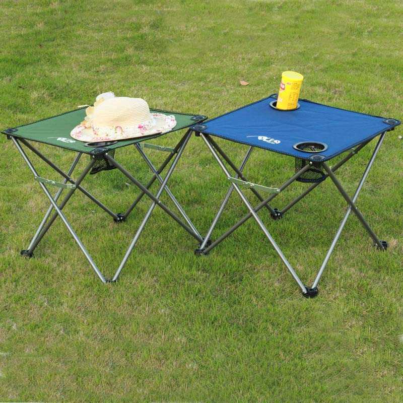 Camp Furniture Mini portable Foldable Camping Table Lightweight Folding Table Compact Roll Up Tables Collapsible Table for Fishing Picnic BBQ