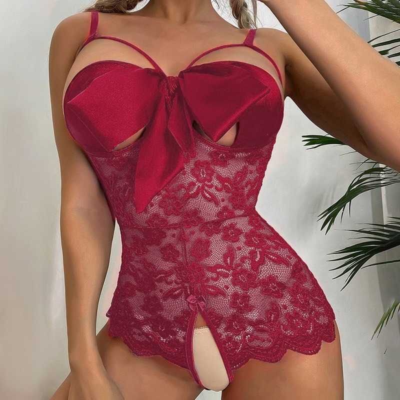 Ensemble Sexy BZEL Lingerie Femme Exotique Entrejambe Ouvert Body BDSM Bandage Doux Couple Sous-Vêtements En Dentelle Ensemble Sexy Ouvert Dominatrix Lingerie P230428