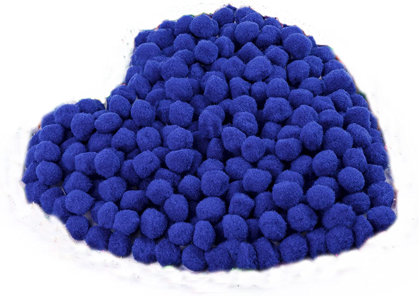 Sapphire Blue Craft Pom Poms PomPom Balls, for DIY Arts, Crafts Projects, Christmas Home Decorations