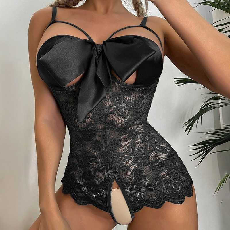 Ensemble Sexy BZEL Lingerie Femme Exotique Entrejambe Ouvert Body BDSM Bandage Doux Couple Sous-Vêtements En Dentelle Ensemble Sexy Ouvert Dominatrix Lingerie P230428