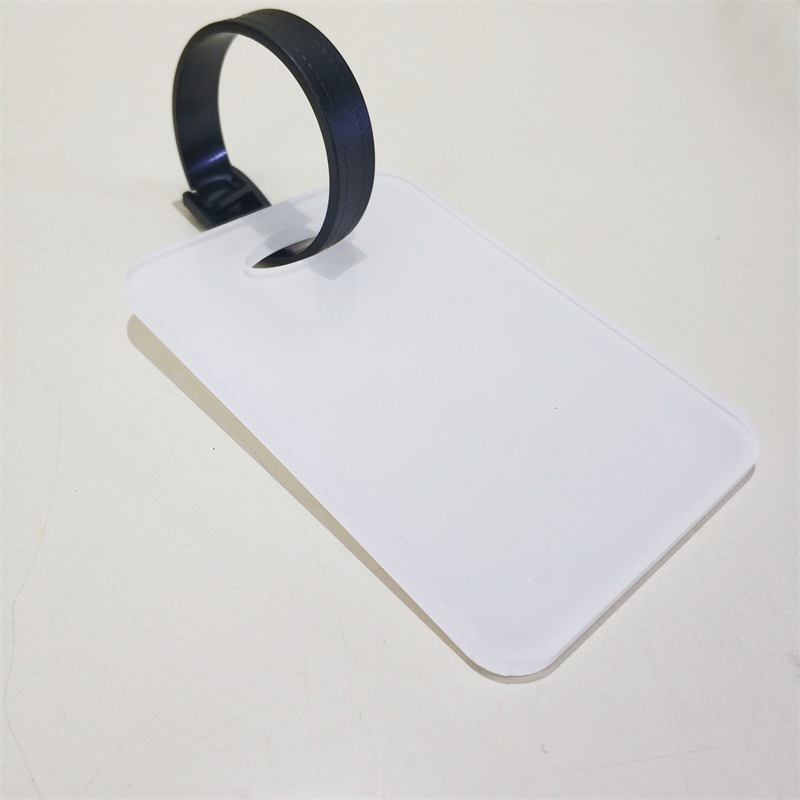 DHLBag Parts Sublimation DIY White Blank Acrylic Rectangle Travel Luggage Tags