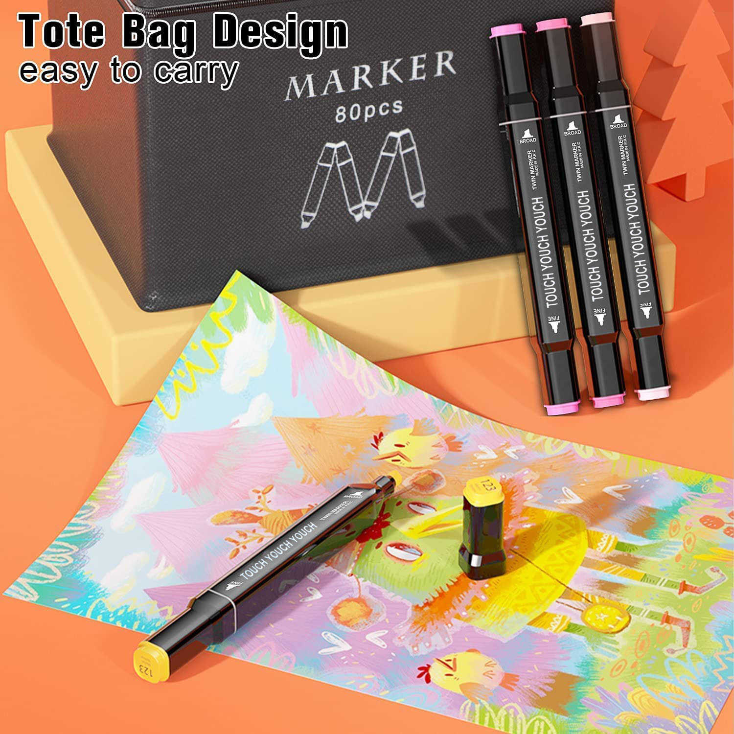 Watercolor Pens 12-Alcohol Based Art Set for Adult Kids Dual Tip Coloring Drawing Sketching Permanent Brush s Artists Marker P230427