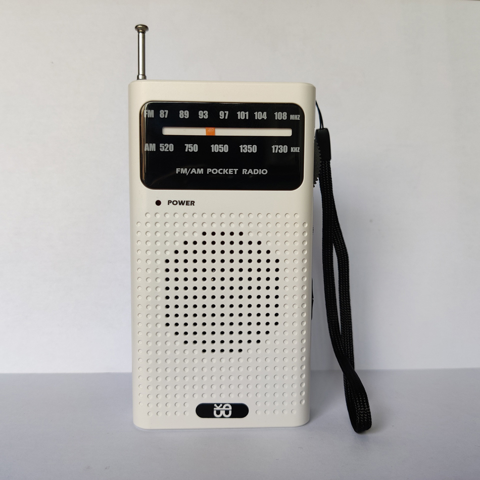 Mini Radio Portable AM/FM Dual Band Stereo Weather Pocket Radiomottagare för vandringsvandring C-908