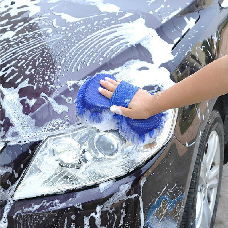 Nouveaux gants de lavage de voiture chauds éponge de nettoyage de voiture nettoyage de vitres de voiture fibre ultrafine chenille anthozoaire laveuse éponge brosse fournitures