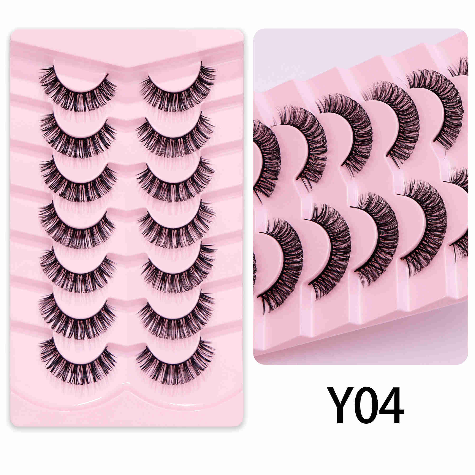 False Cils 7/es Faux Cils DD Curl 3D Vison Cils Naturel Doux Faux Cils Extension Maquillage Outils Faux Cils Gros Maquiagem Z0428