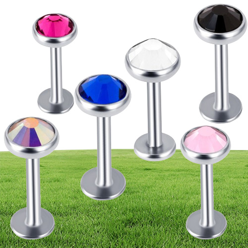 Kvinna 16g labret studset smycken rostfri läpp piercing bar kropp smycken näsa lage spiral öronskruv bar8731397