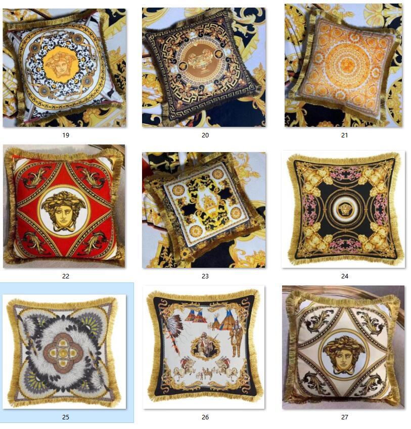 Toq Quality Greek Mythology Gorgons Medusa Head Pillow Case 45x45cm Decor Home Luxury Cushion Cover Velvet Pillowcase