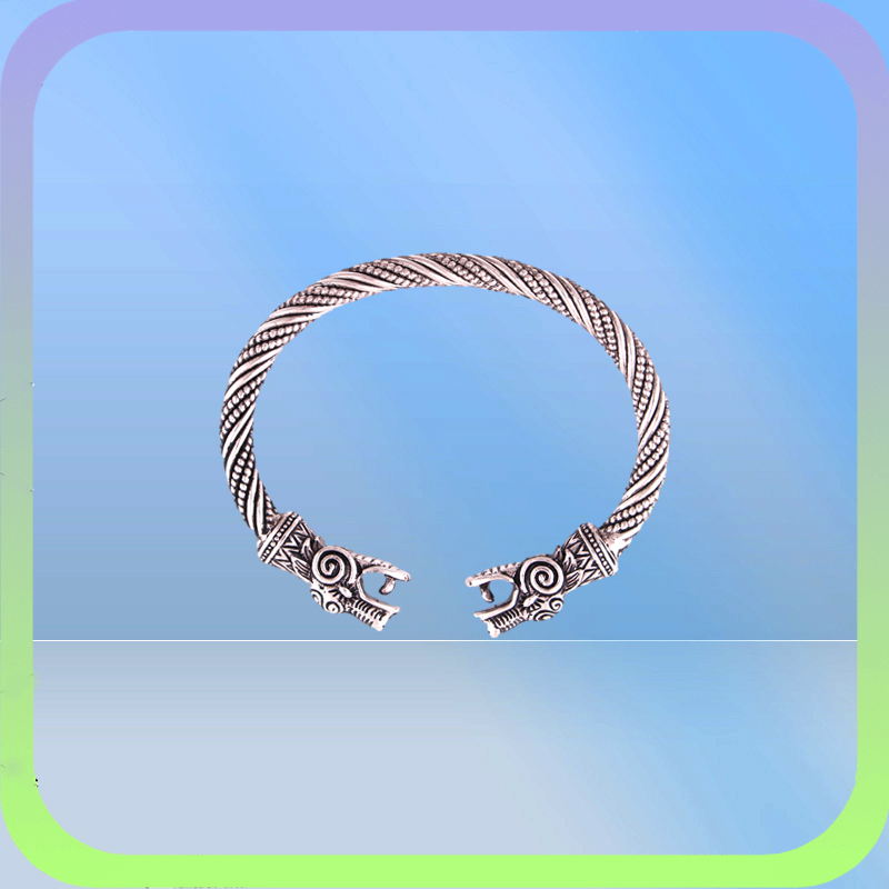 Wristband Cuff Bangle Pangan wicca Jewelry Dragon Head Bangle Bracelet Punk Style Viking Bangles Jewelry Dragon Totem bracelets Fo5826622