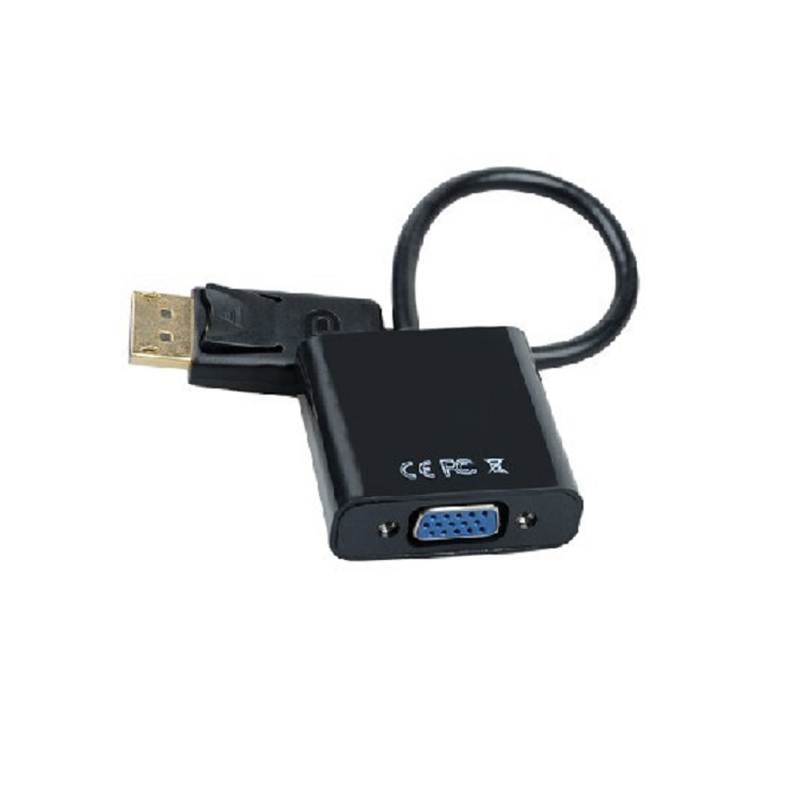 Displayport porta de exibição dp para vga cabo adaptador macho para fêmea conversor linha para computador portátil hdtv monitor projetor com saco opp novo