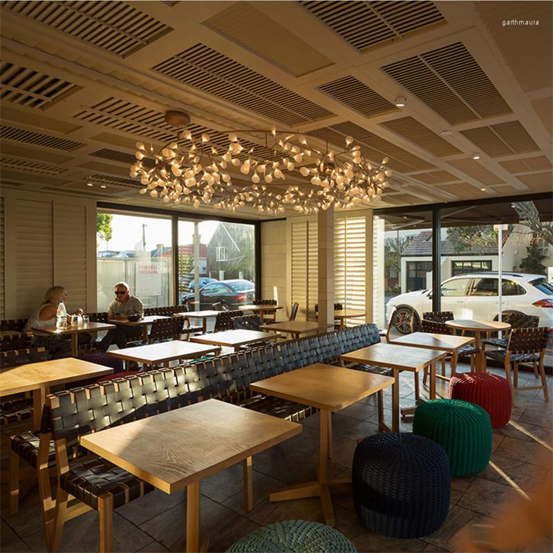 Люстры гостиная люстра романтическая светодиодная светодиодная светодиодная светодиодная ветвь дерево металлический круглый ресторан ресторана