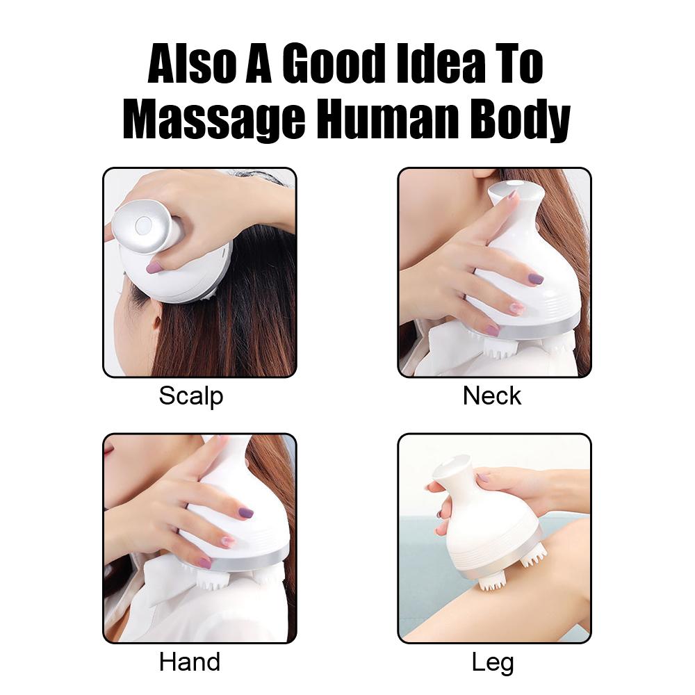 Toilettage animal chat chien Massage électrique masseur de tête soulager le Stress multifonctionnel Rechargeable pour cuir chevelu corps épaule cou