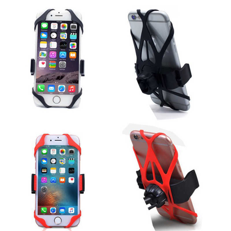 New Motorcycle Bike Elastic Silicone Phone Holder X Web Grip Phone Mount Band Elastic Rubber Cycling Navigation Phone Fixed Strap