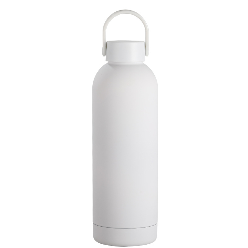 Isolierte Wasserflasche aus Edelstahl, vakuumisoliert, doppelwandige Flasche, 590 ml, Becher mit Griffdeckel