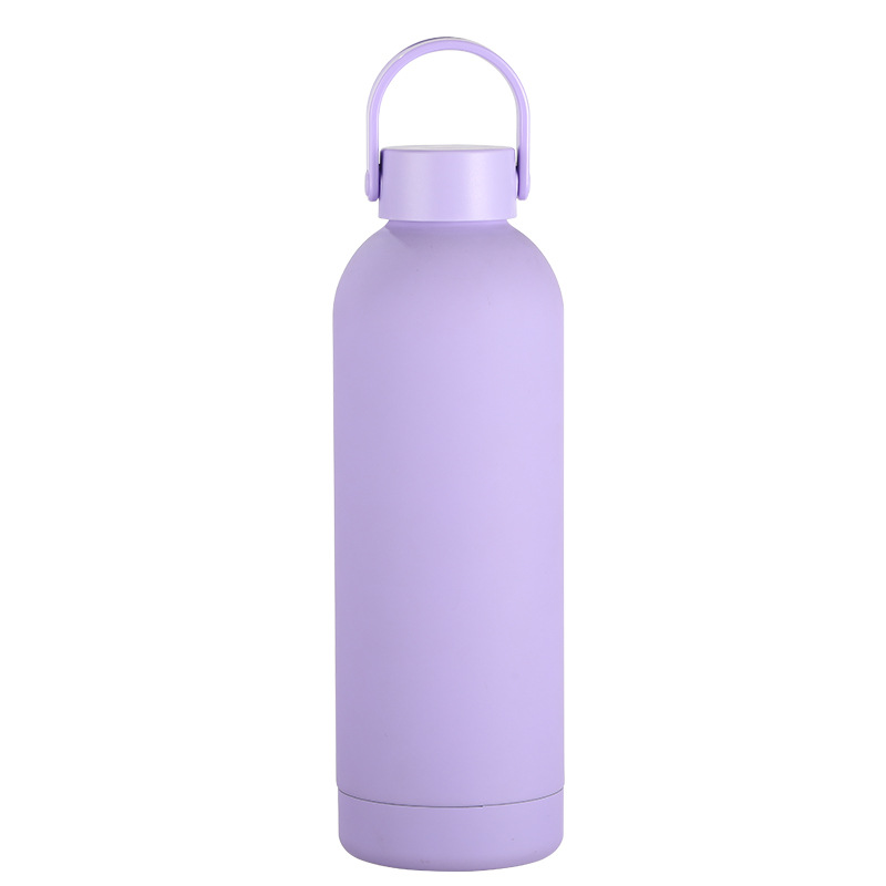 750 ml isolierte Wasserflasche aus Edelstahl, vakuumisolierte doppelwandige Flasche, 25 oz Becher mit Griffdeckel