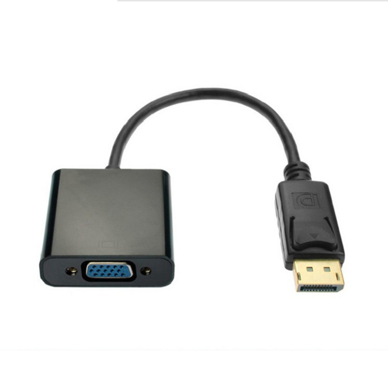 Displayport porta de exibição dp para vga cabo adaptador macho para fêmea conversor linha para computador portátil hdtv monitor projetor com saco opp novo