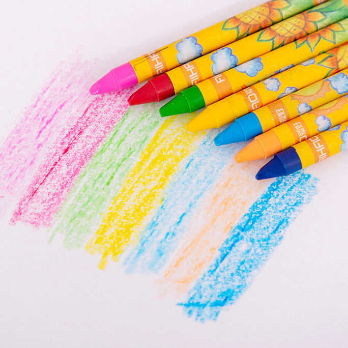 watercolor Brush Pens Crayons Cartoon Cartoon 8/12 ألوان رسم باستيل زيت غير سامة للأطفال باستيل أقلام الرصاص الفنية الطالب مجموعة تلوين P230427