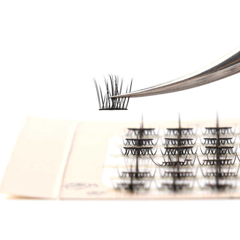 False Eyelashes 72 Bundles Single Cluster False Lashes Vorgefertigte Volumenfächer Einzelne Wimpernsegmentierte natürliche gefälschte Wimpern für die Augenverlängerung Z0428