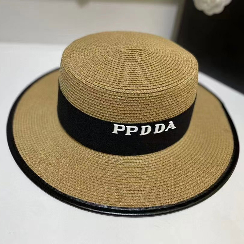 Designer de luxo Chapéus de balde grande para mulheres Triângulo de marca P mico de malha Fisher Sun Shade Hats Casquette Baseball Caps 2304273bf