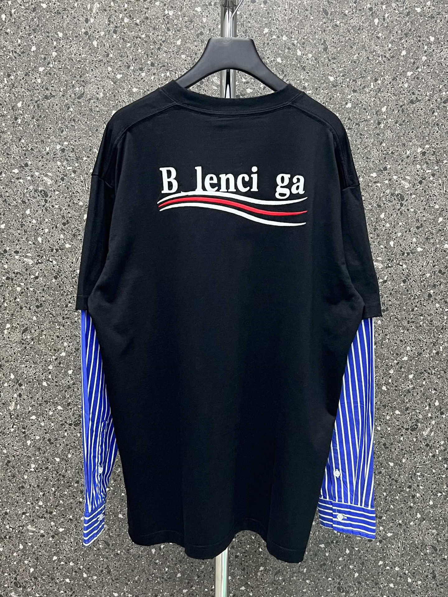 Designer Kvinnokläder 20% rabatt på Rätt version Coke Brodery Fake Two Piece Splice Shirt Loose Long Sleeve T-shirt