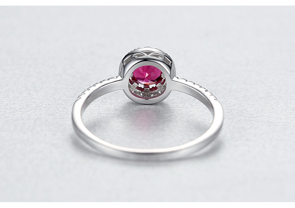 Uroczy Ruby S925 Pierścień Srebrny Pierścień Kobiet moda luksusowa marka 3a cyrkon syntetyczny klejnot pierścionek żeńska gwiazda w tym samym stylu biżuteria weselna