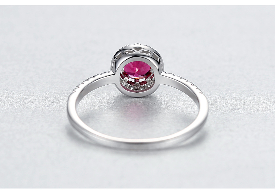 Charming Ruby S925 Silver Ring Women Fashion Luxury Brand 3A Zircão Synthetic Ring Star feminino Mesmo estilo Jóias de festas de casamento Jóias sofisticadas do dia dos namorados