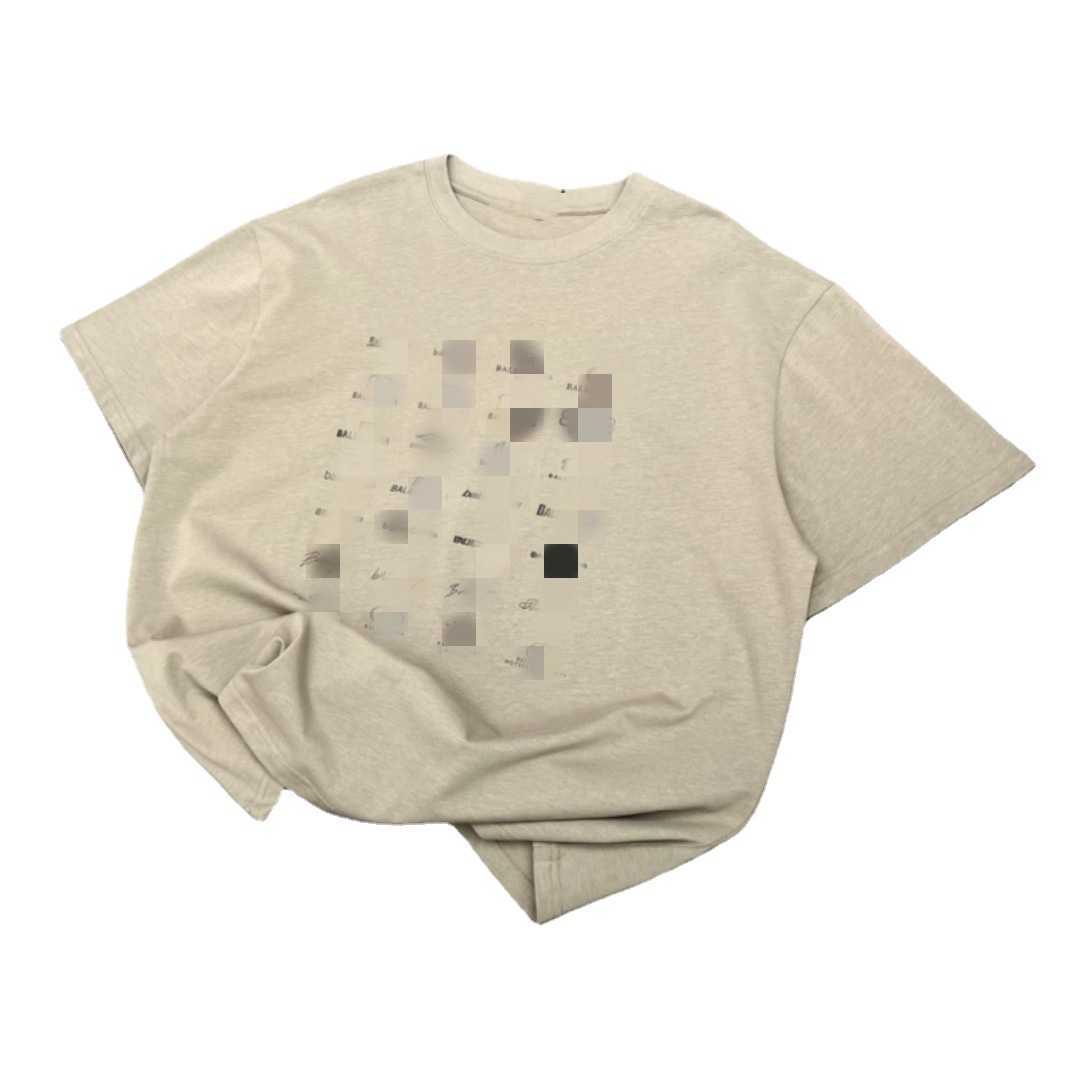 Designer Kvinnokläder 20% rabatt 2023 Summer High Edition Li Loose Simple Unisex Flash Mother Round Neck Herme T-shirt