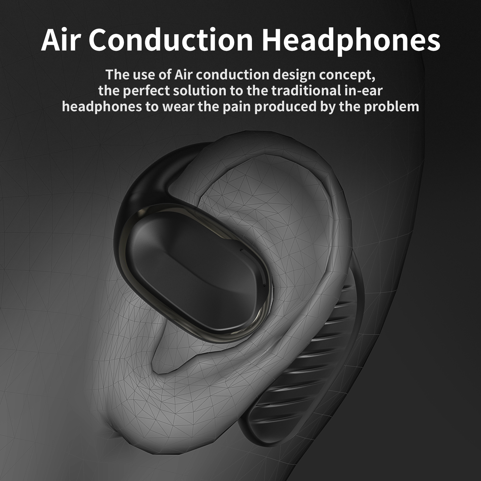 Наушники Nurati N3 с открытым ухом, беспроводные наушники Bluetooth 5.2, воздушная проводимость Безболезненное ношение 17 часов непрерывной работы Водонепроницаемость по стандарту IPX5 для Ios, Android, ПК