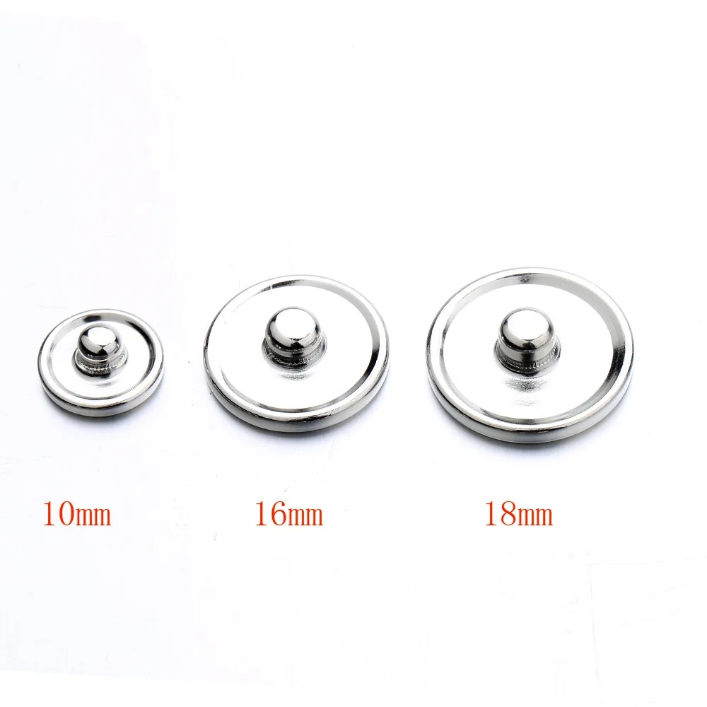 Snap Jewelry Accessories Findings Components 12MM 16MM 18MM Metal Snap Buttons for Make Glass Snap Buttons Fittings