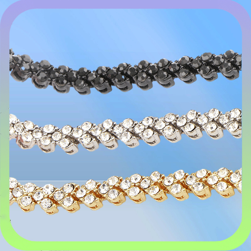 hip hop diamants tennis bracelet hommes tendance simple chaîne bijoux 8 26 pouces trois couleurs or argent noir270C5907723