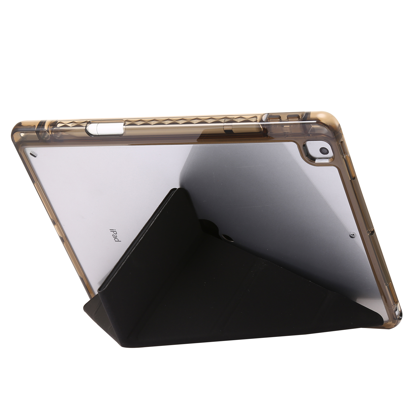 Case de proteção acrílica transparente com caneta para iPad Air 3 10,5 10,9 AIR 4 5 10.2 7th 8th 9th 11 12.9 polegadas 9,7 Capa inteligente