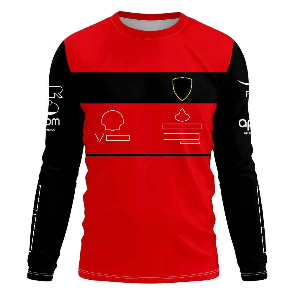 2023 F1 Team T-shirt Formule 1 Racing T-shirt met lange mouwen T-shirt Nieuwe seizoensrace Sports Driver T-shirt Auto-fans Summer Jersey T-shirt Tops