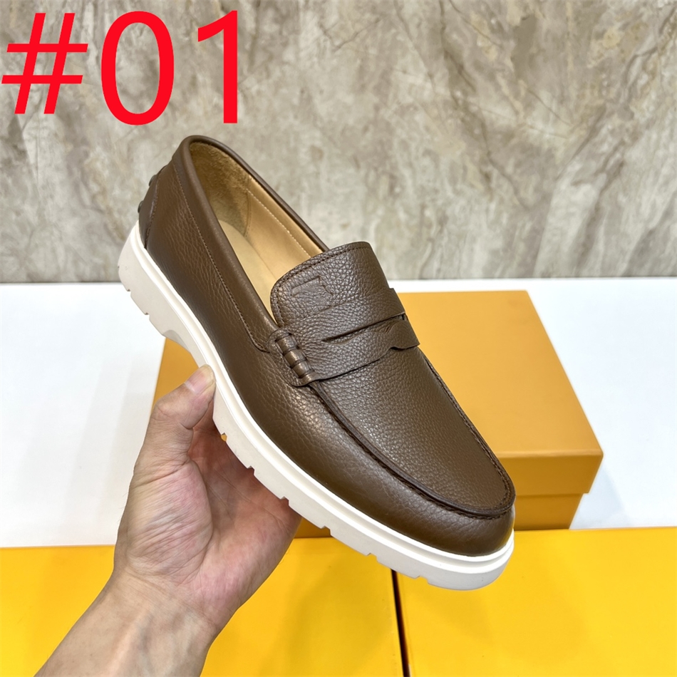 10 Style Designer Mens Penny Loafers Leather Shoes Luxurious Genuine Leather Elegant Wedding Party Casual Dress Shoes Brown Black Shoes for Men size 38-45