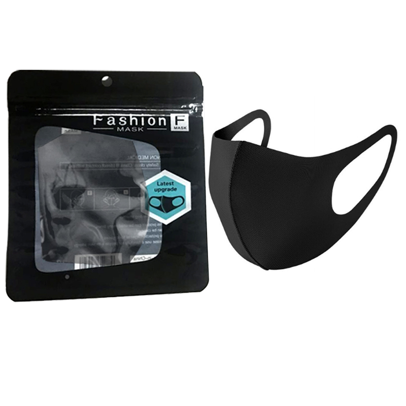 Masque anti-poussière Masque de bouche en coton noir Moto Riding Masque coupe-vent et chaud 100% coton Masques en tissu réutilisables lavables