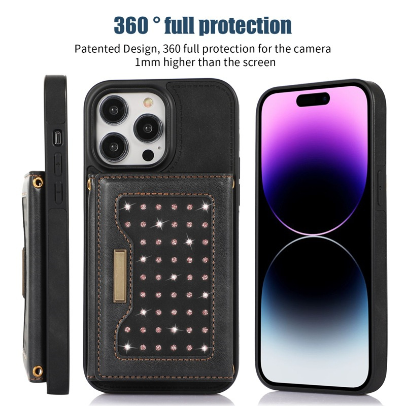 Nieuwe Mode Vrouwen Handtas Case Mobiele telefoon Gevallen Leer PU Met kaarthouder Voor iPhone 15 14 13 12 11 Plus Pro Max Voor Samsung S20 S21 S22 S23