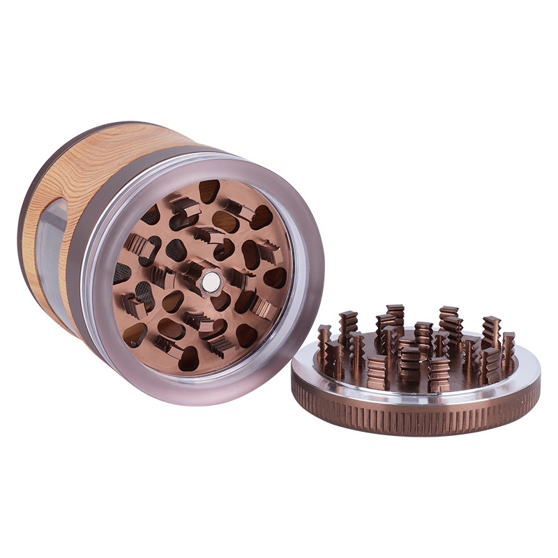 Nieuwste roken kleurrijke vlinderaluminium 63 mm draagbare lade kruid tabak muur kruid molenmolen grinder breker slijpen gehakte hand muller sigarettenhouder