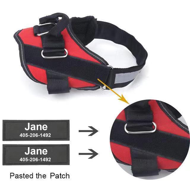 Ceinture de sécurité pour chien gilet ID patch ceinture de sécurité réglable réfléchissante et respirante pour animaux de compagnie adaptée aux chiens sans tension ceinture extérieure pour animaux de compagnie