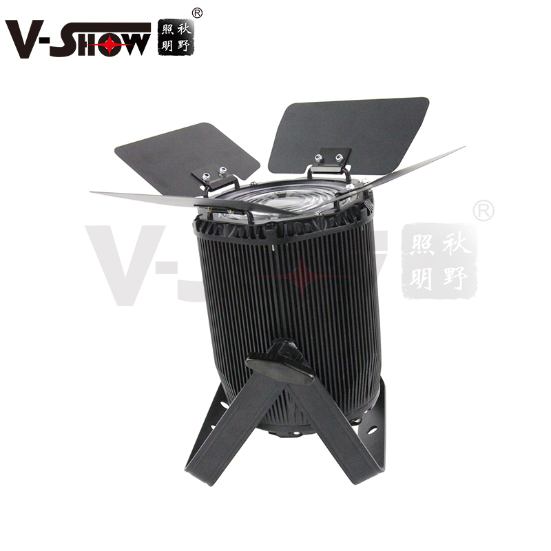 V-Show Projecteur Fresnel 200W Blanc froid ou blanc chaud Etanche IP65 Contrôle DMX512 Extérieur LED Pliable