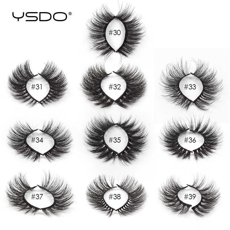 False Eyelashes YSDO 1 paio di ciglia di visone 3D Cruelty Free Lashes Makeup Dramatic False EyeLashes Fluffy Full Strip maquiagem Lashes Faux Cils Z0428