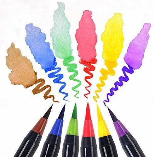 20 Teile / satz Farben Art Marker Aquarellpinsel Stifte für Schulbedarf Schreibwaren Zeichnen Malbücher Manga Kalligraphie P230427