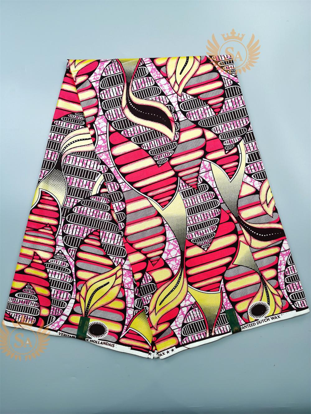 Materiał 2022 African Grand Glam brokat Supev Golden Wax Fabrics Soft Cotton Ankara Tissu Sewing do sukienki imprezowej Satynowa bawełna 100% N530