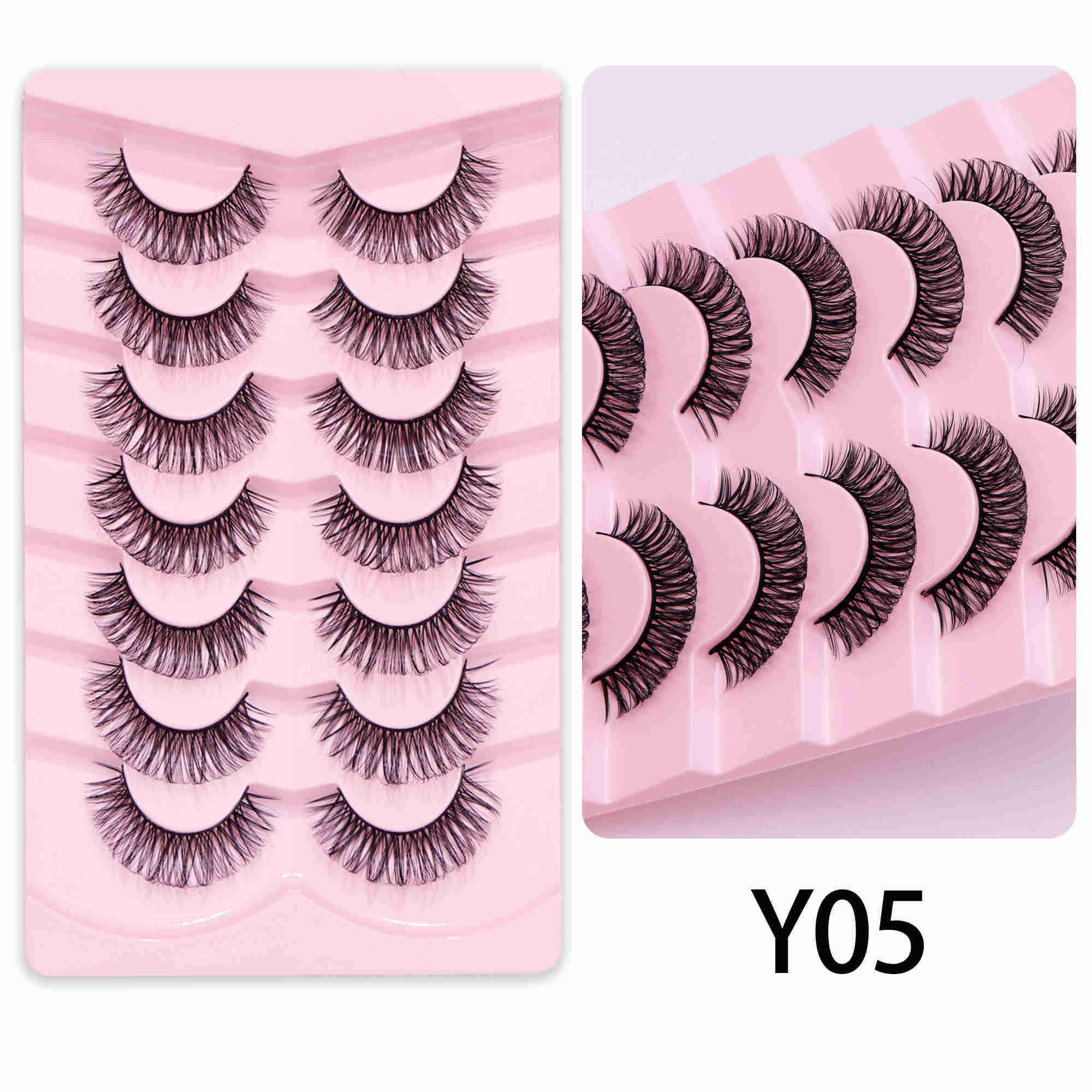 False Cils 7/es Faux Cils DD Curl 3D Vison Cils Naturel Doux Faux Cils Extension Maquillage Outils Faux Cils Gros Maquiagem Z0428