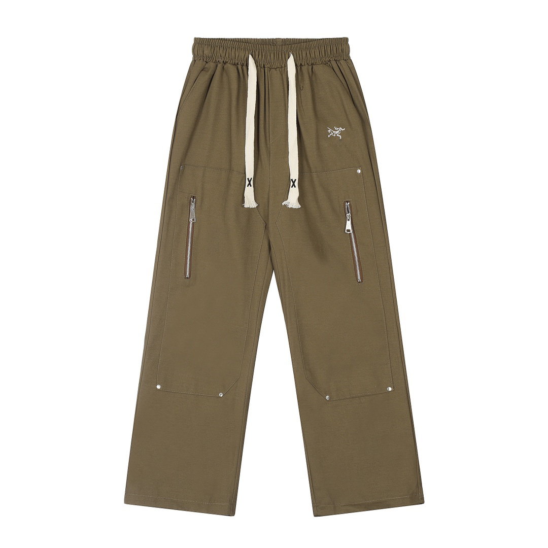 Pantaloni cargo da uomo Pantaloni casual a gamba larga con cilindro dritto di marca marea primaverile e autunnale