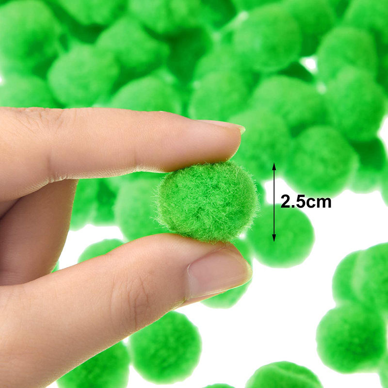 Pom Poms Crafts Balls For Diy Creative Pompoms Decorations Kids Christmas Project Hobby Supplies Party Holiday Decorations Green