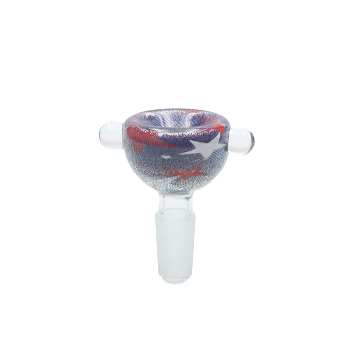 14mm 2 designs Decal Glass Bowl for Glass Bong Accessories Handmade Small Bowl for Adult