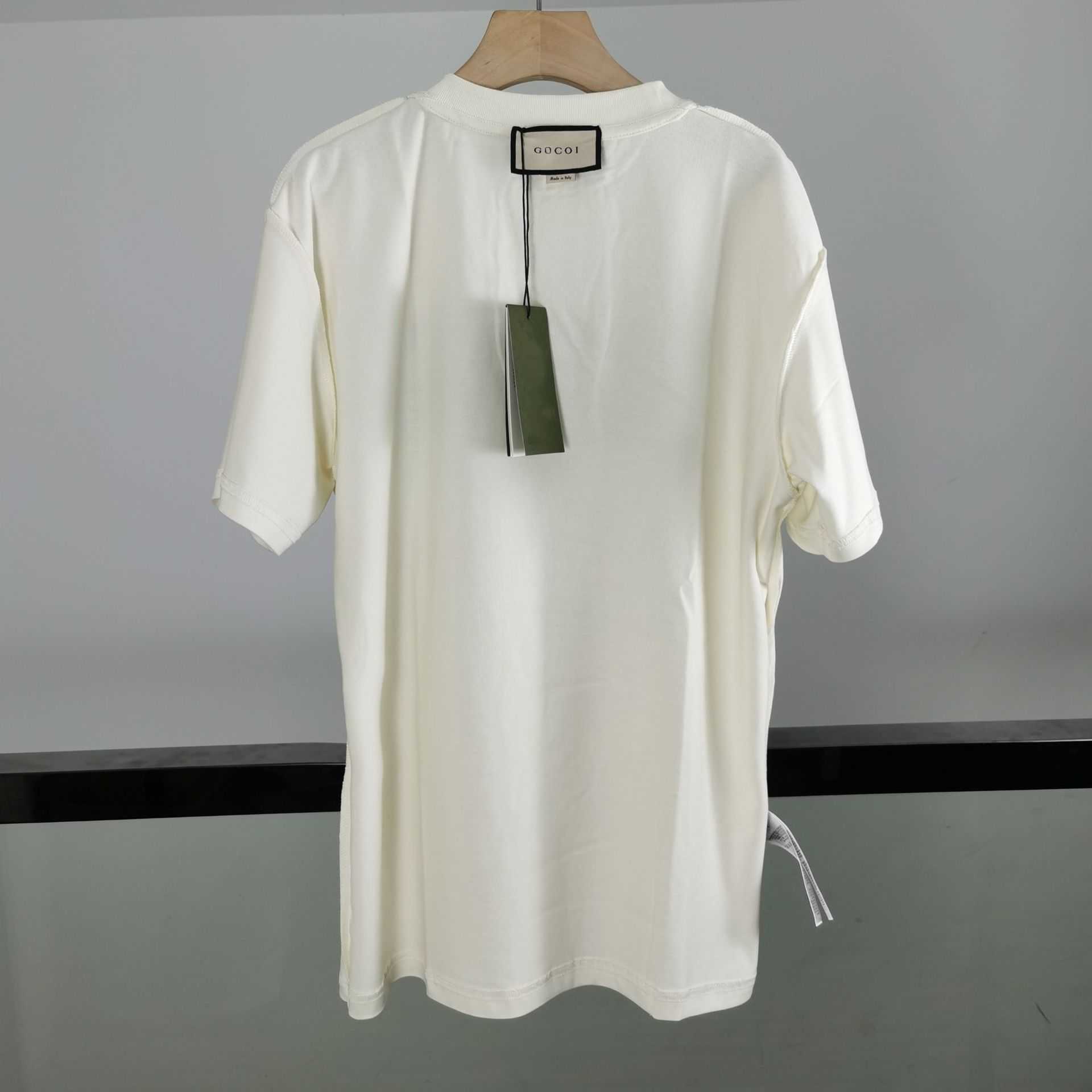 2023 New Women's High quality tshirt Shirt Self-designed Summer Green Lightning Blade Print Couple Sleeve T-shirt Loose Fit