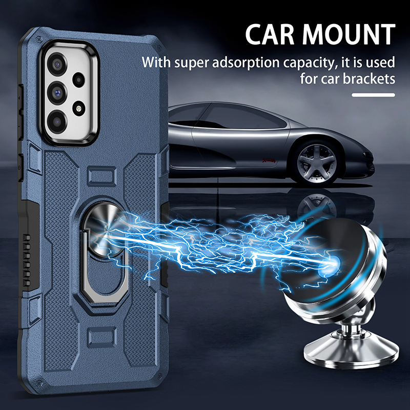 Kickstand Zware Schokbestendige Mobiele Telefoon Gevallen Voor Samsung A05 A15 A25 A04 A34 A54 A03 Core A13 Armor Rugger Magnetische auto Mount Telefoon Case Shell