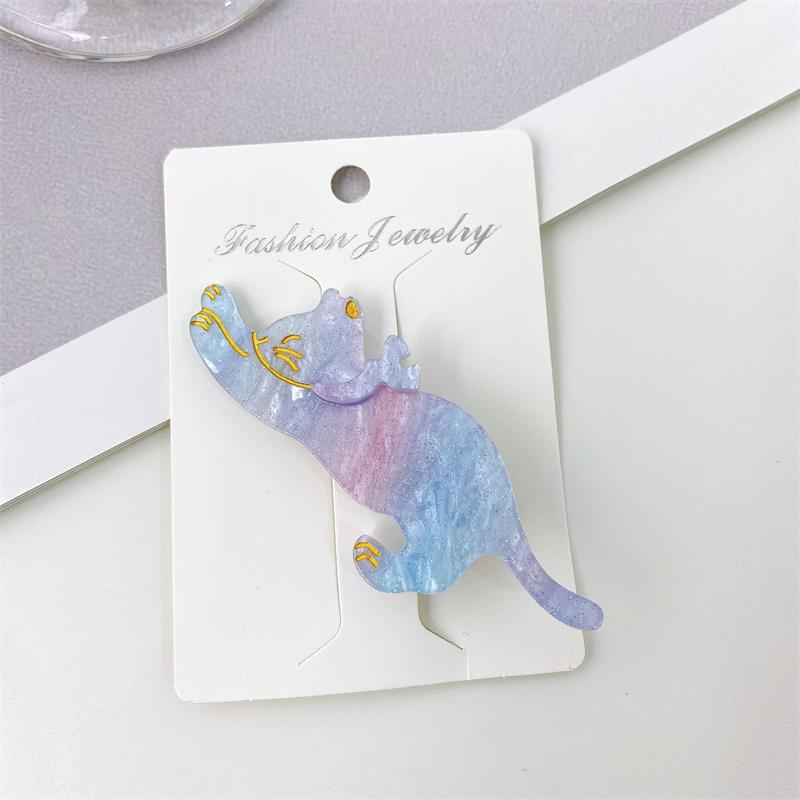 New Cute Cartoon Cat Hairpin Acetate Fiber Hair Clips Bangs Duckbill Clip for Women Girls Fashion Barrettes Hair Accessories